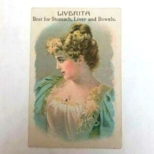 LIVERITA the Up to Date Little Liver Pill Victorian Trade Card Chicago